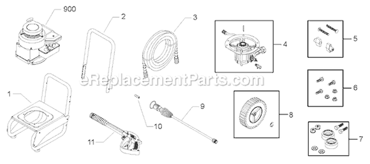 Page A Diagram and Parts List for 020290-2  Briggs and Stratton Pressure Washer